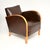 1930s Swedish Art Deco Armchairs in Satin Birch and Leather, 1930s, Set of 2 For Sale - Image 5 of 11