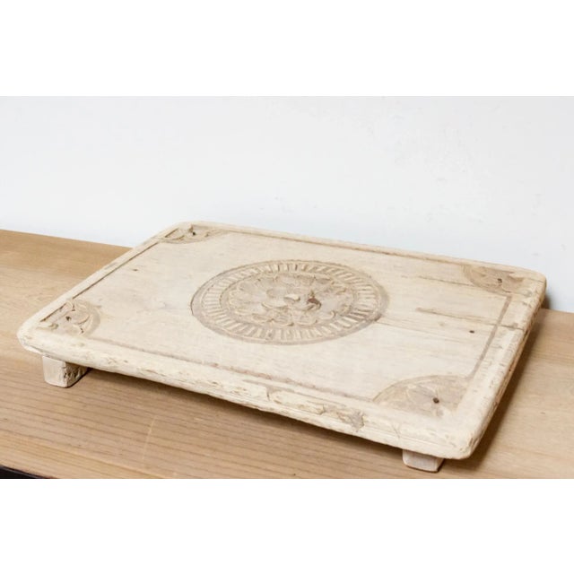 Kolam Rustic Wood Bajot Table For Sale - Image 4 of 7