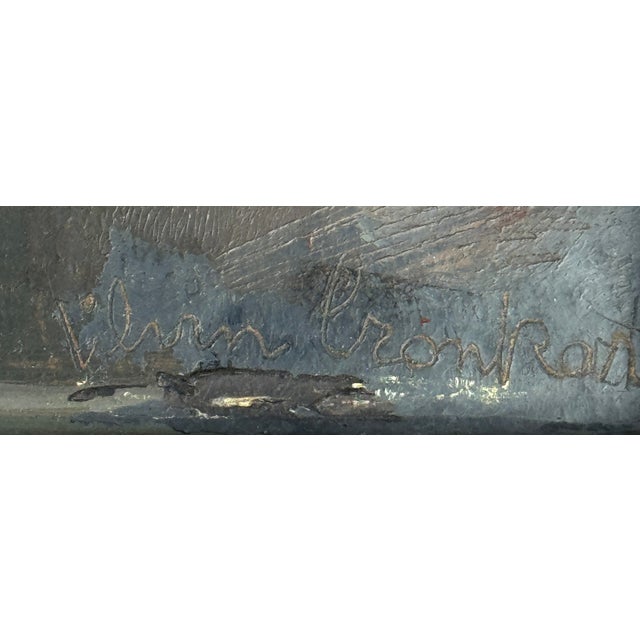 Modern Silvin Bronkart, Bouquet, Oil on Panel, 1947 For Sale - Image 3 of 13