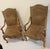 Spectacular pair of large Chippendale style lounge armchairs in cheetah velvet upholstery with nails trim, carved decor...