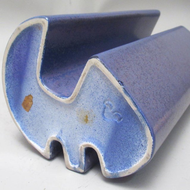 1960s Indigo Porcelain Vase by Angelo Mangiarotti, 1960s For Sale - Image 5 of 12