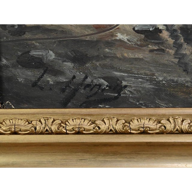 L. Henry, Fishing, Late 19th Century, Oil on Canvas, Framed For Sale - Image 11 of 16