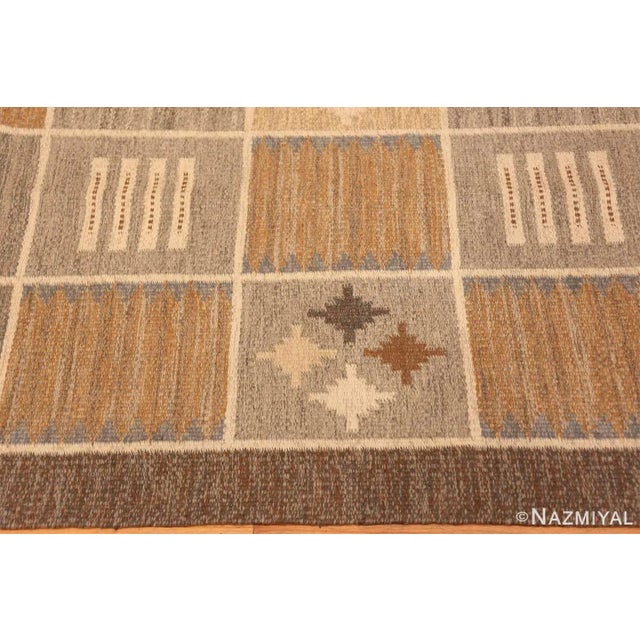 1950s Nazmiyal Collection Vintage Scandinavian Rakel Callander Swedish Kilim Rug For Sale - Image 5 of 9