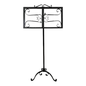 Mid-Century Hand-Forged Wrought Iron Music Stand