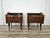 Art Deco Bedside Tables in Walnut Burl with Mirrored Shelves and Brass Handles, 1950, Set of 2 For Sale - Image 18 of 18