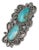 sz9 Large Chris Etsitty Navajo sterling high grade turquoise long ring For Sale