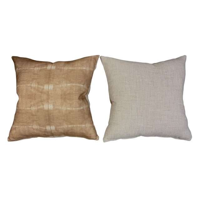 Contemporary Vintage Clearance House Pillows - A Pair For Sale - Image 3 of 4