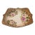Antique Japanese Nippon Style Ceramic Candy Dish - Hand-Painted Floral Roses, Gold Gilt Trim, Scalloped Square Edges For Sale
