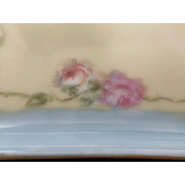 1900s Antique Royal Bayreuth Bavarian Hand Painted Roses Dresser Vanity Tray For Sale - Image 4 of 11