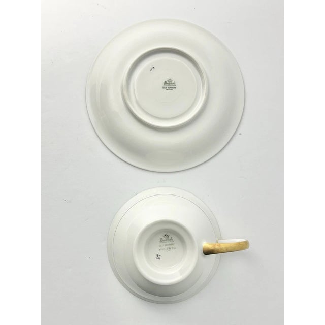 Ceramic 1960s Mid-Century Modern Rosenthal “Dignity” Tea Cups & Saucers - Set of 7 For Sale - Image 7 of 8