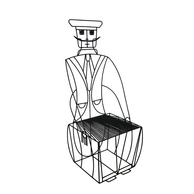 Mid-Century Modern 2 John Risley 1960s Welded Steel Mr. & Mrs. Figural Peoples Chairs MCM 51" For Sale - Image 3 of 18
