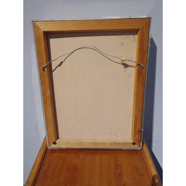 Red 1960s Framed Hand Beaded Kimono Wall Art For Sale - Image 8 of 10