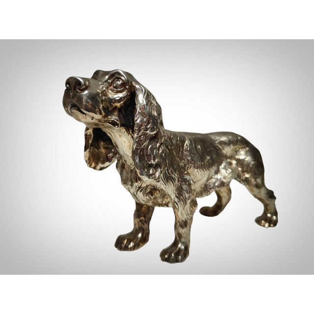 Italian Silver Cocker Spaniel Dogs, 1980s, Set of 2 For Sale - Image 6 of 17