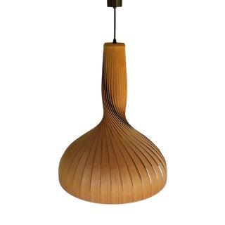 Pendant Lamp in Turned Pinewood by Hans-Agnes Jakobsson for Markaryd, Sweden, 1960 For Sale
