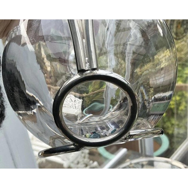 Italian Sterling Silver and Hand-Blown Crystal Duck Carafe by Macini Carlo, Florence, 1971 For Sale - Image 11 of 17