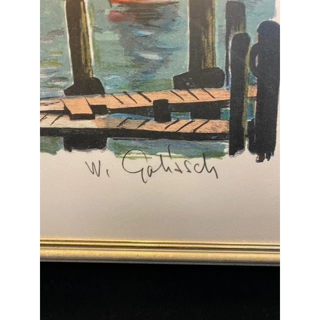 William Goliasch, Le ponton, 1983, Lithograph For Sale - Image 4 of 10