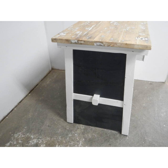 1980s Fir and Metal Cash Register Counter, 1980 For Sale - Image 5 of 14