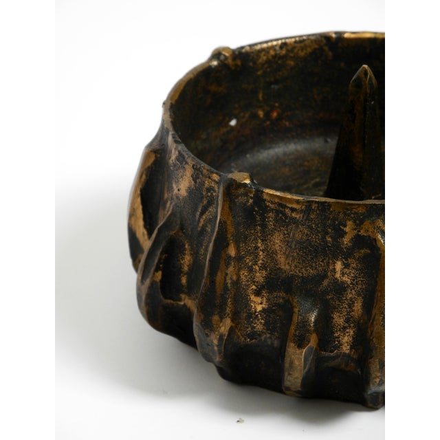 Large Mid-Century Brutalist Modern Bronze Candleholder, 1960s For Sale - Image 10 of 15