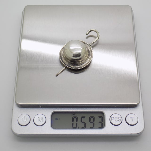 Vintage Italian Handmade Genuine Silver Hat & Stick Dollhouse Miniature Solid Figurine For Sale - Image 9 of 10