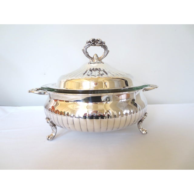 1970s Leonard Silverplate Serving Dish With Insert For Sale In Atlanta - Image 6 of 9