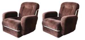 Set of Marron Chairs from TRE. D. Florence, 1970s