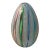 Vintage Murano Latticino Ribbon Art Glass Egg-Shaped Paperweight For Sale