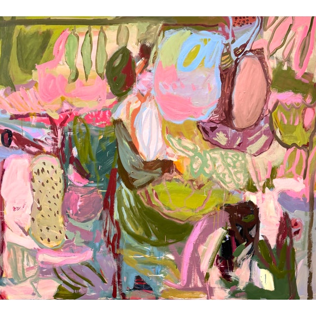 Contemporary Abstract Oil on Canvas "No Bad News Today" by Petra Schott For Sale - Image 6 of 6