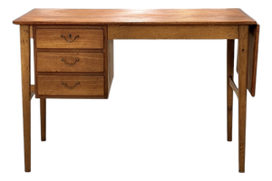 Danish Extendable Writing Desk in Teak and Oak, 1950s