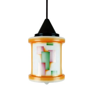 Large Art Deco Glass Ceiling Light For Sale