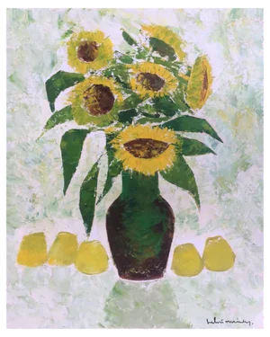 Laimdots Murnieks, Sunflowers, 2003, Oil on Cardboard