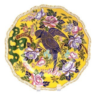 Patent Ironstone Charger Plate with Exotic Bird from Masons, 1915 For Sale