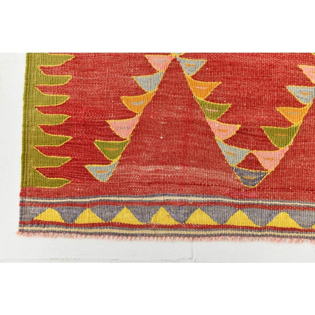 Textile Vintage Wool Kilim Rug For Sale - Image 7 of 14