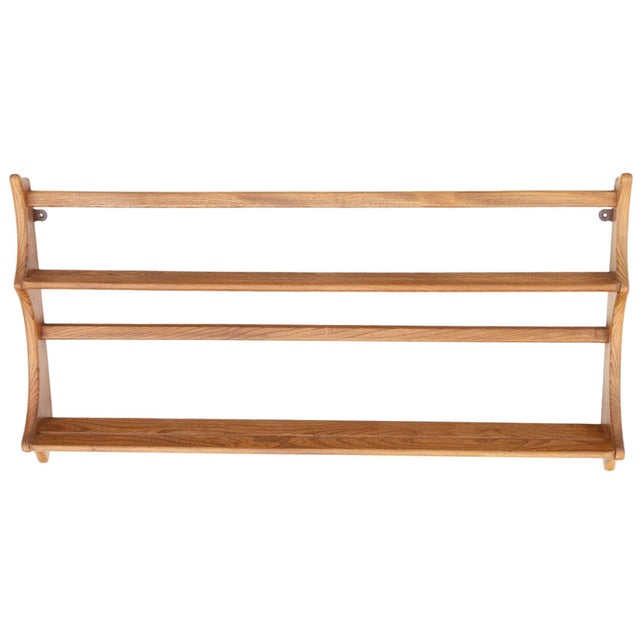 Vintage Plate Rack Wall Shelves from Ercol, 1970s For Sale - Image 4 of 7