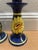 Vintage Italian Ceramic Sunflower Candlesticks -Pair For Sale - Image 4 of 5