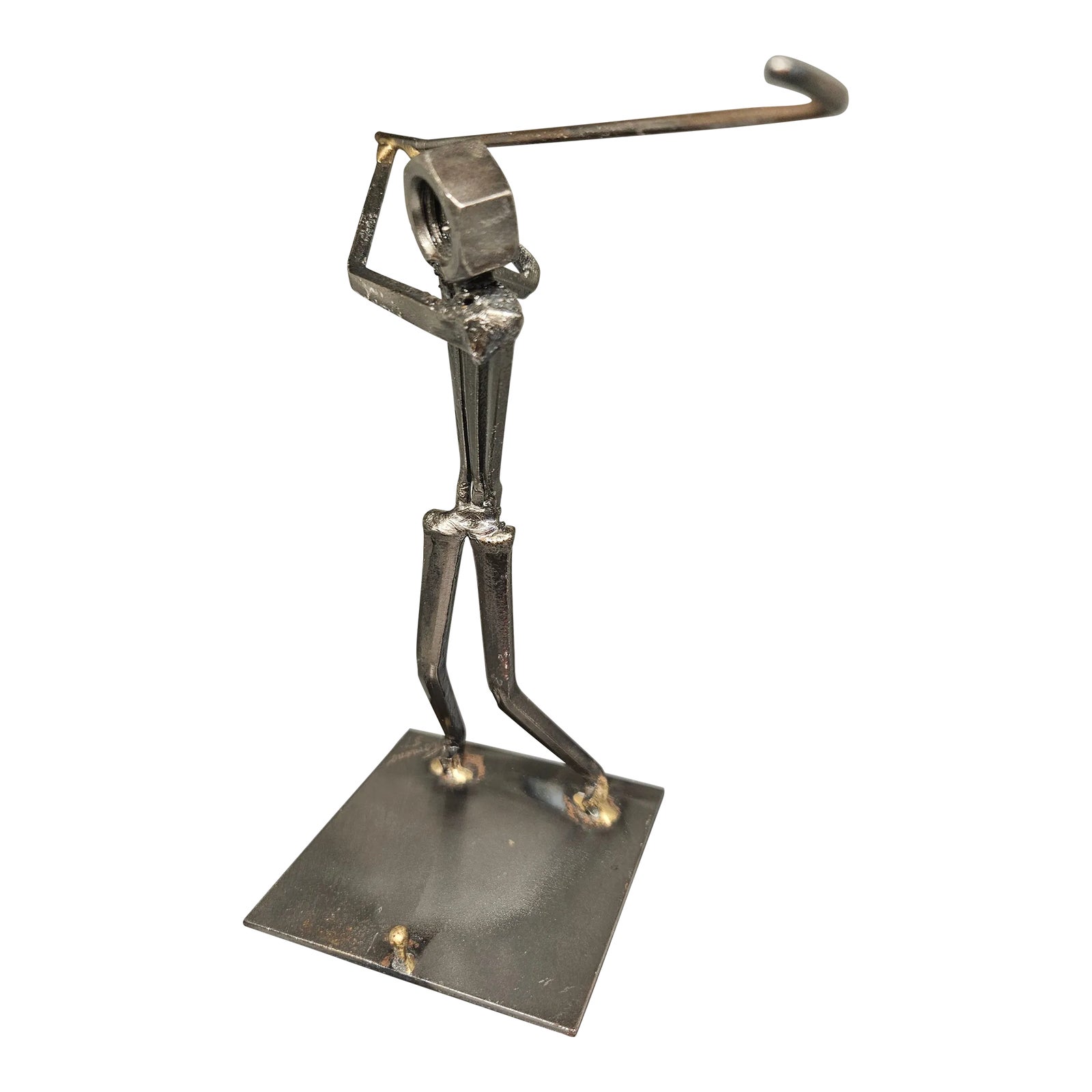 Table Sculpture-Metal Figurine Man Playing Golf main image 1