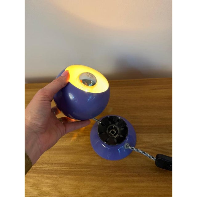Purple Globe Lamp for Table by Abo Randers For Sale - Image 9 of 11