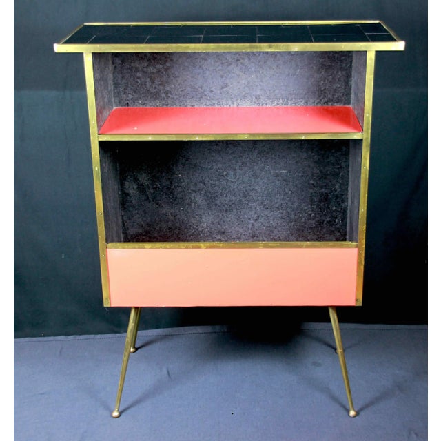 Mid 20th Century Dry Bar With Asian Decor Painted on Ceramic, France, Signed For Sale - Image 6 of 9