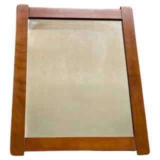 Italian Rustic Wooden Mirror, 1960s For Sale