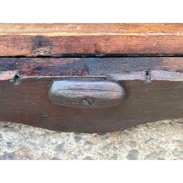 Wood Antique Country Mahogany Stained Cabinet, 19th Century For Sale - Image 7 of 12