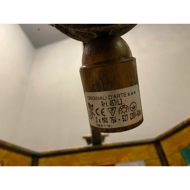 Vintage Italian Rustic Murano Glass Lamp For Sale - Image 4 of 10