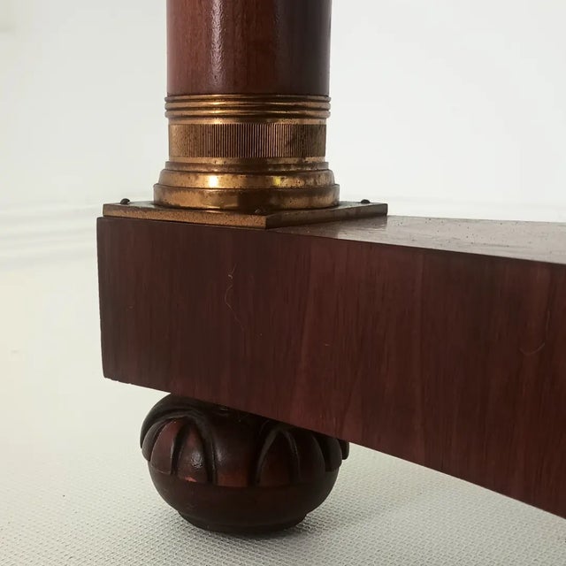 Brown Vintage Marble Side Table by Baker For Sale - Image 8 of 10