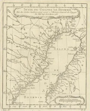 Antique Map of the Gulf of Bothnia, 1759