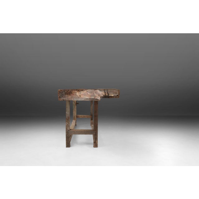 Industrial Oak Workbench with Exceptional Patina, Belgium, 1850 For Sale - Image 11 of 18