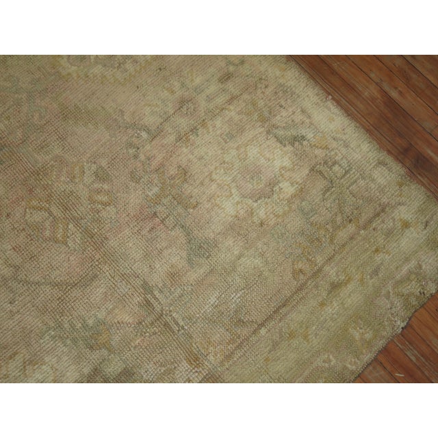 Early 21st Century Antique Oushak Pale Rug For Sale - Image 5 of 6