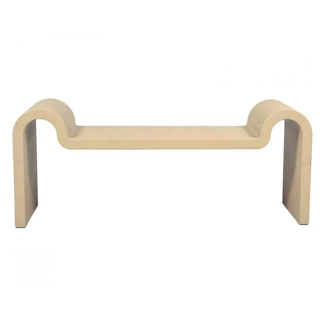 Wood Karl Springer Lacquered Sculpture Bench For Sale - Image 7 of 7