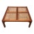 Vintage Mid Century Cane & Glass Wood Fretwork Coffee Table For Sale