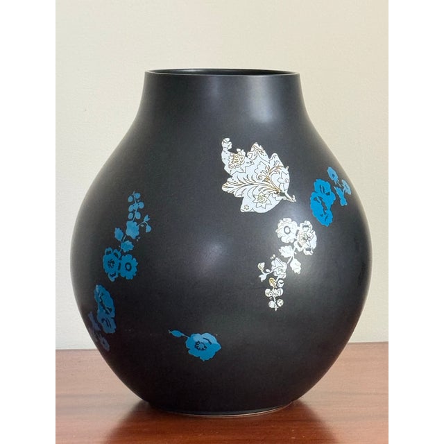 Ink Blue Vintage 2005 Hella Jongerius for Ikea Ps Jonsberg Vase - Matte Midnight Blue / Black Soviet Union Edition For Sale - Image 8 of 12