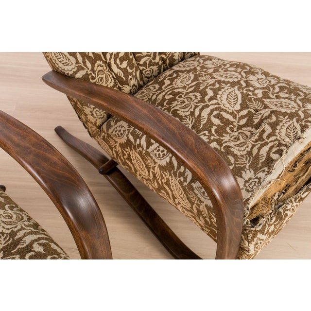 Vintage Art Deco Lounge Chairs by Jindřich Halabala for Thonet, 1930s, Set of 2 For Sale - Image 9 of 15