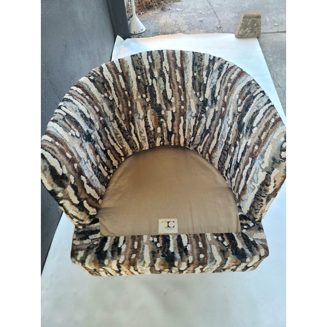 Milo Baughman Thayer Coggin Chrome Swivel Rocker For Sale - Image 11 of 15