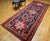 Vintage Persian Hamadan Gallery Rug, Hand-Knotted Wool, Geometric Bird Motifs Design, Navy & Red, 5x11 For Sale - Image 4 of 17